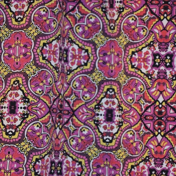 Lands' End Swim tankini top purple, yellow and pink wide shoulder, size 2 - Picture 2 of 6